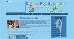 Desktop Screenshot of celestinapopagymnastics.com